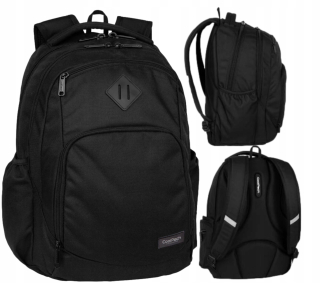 CoolPack viackomorový školský batoh, čierny, 30 l